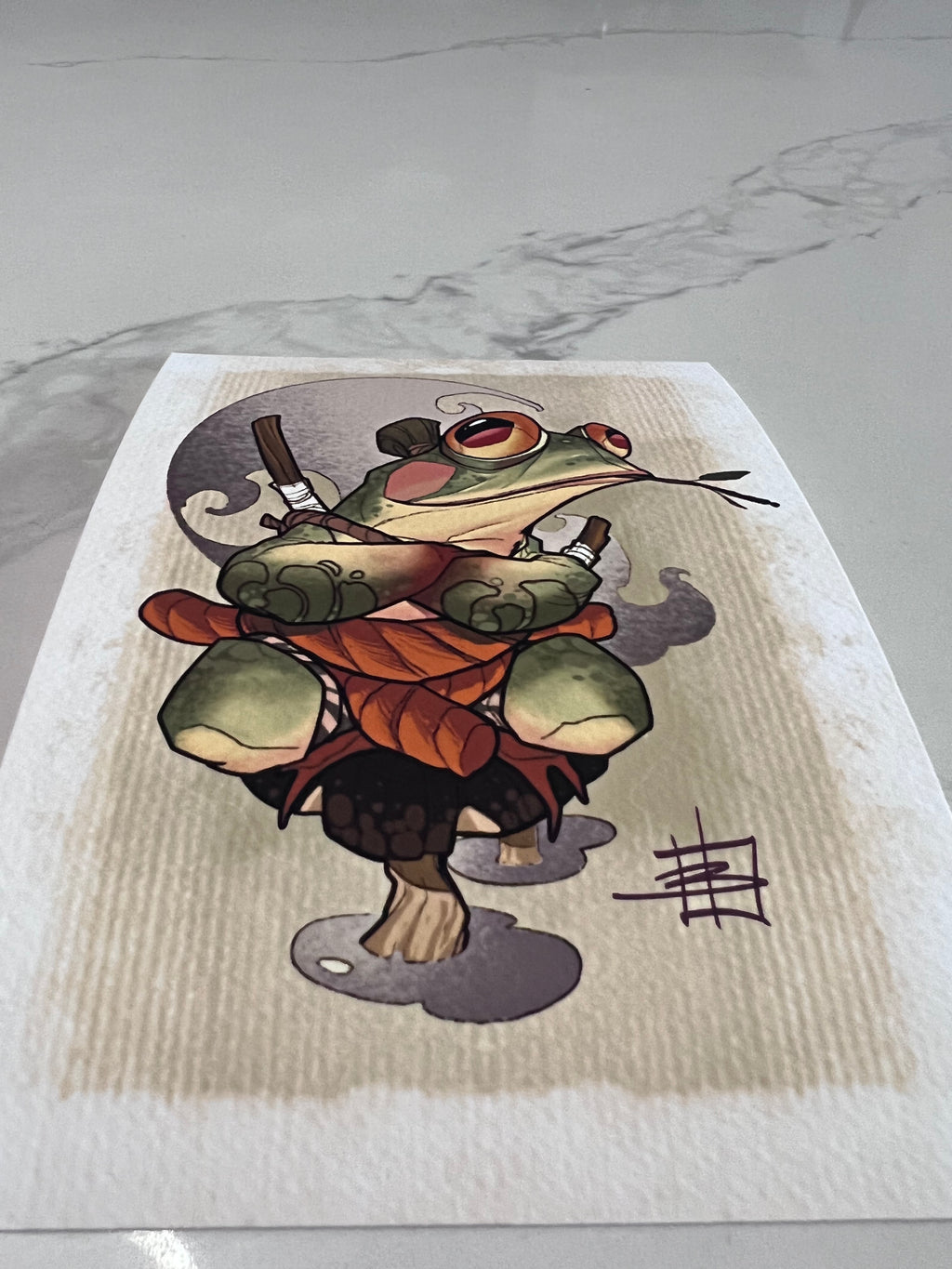 CINK x Briel Frog smooth Samurai Print