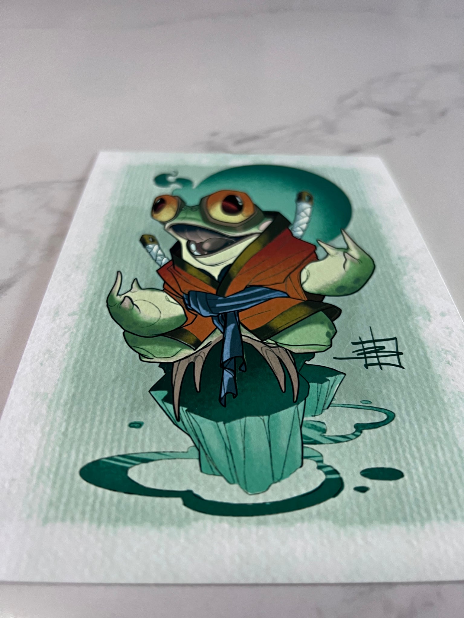 CINK x Briel Frog Green Samurai Print